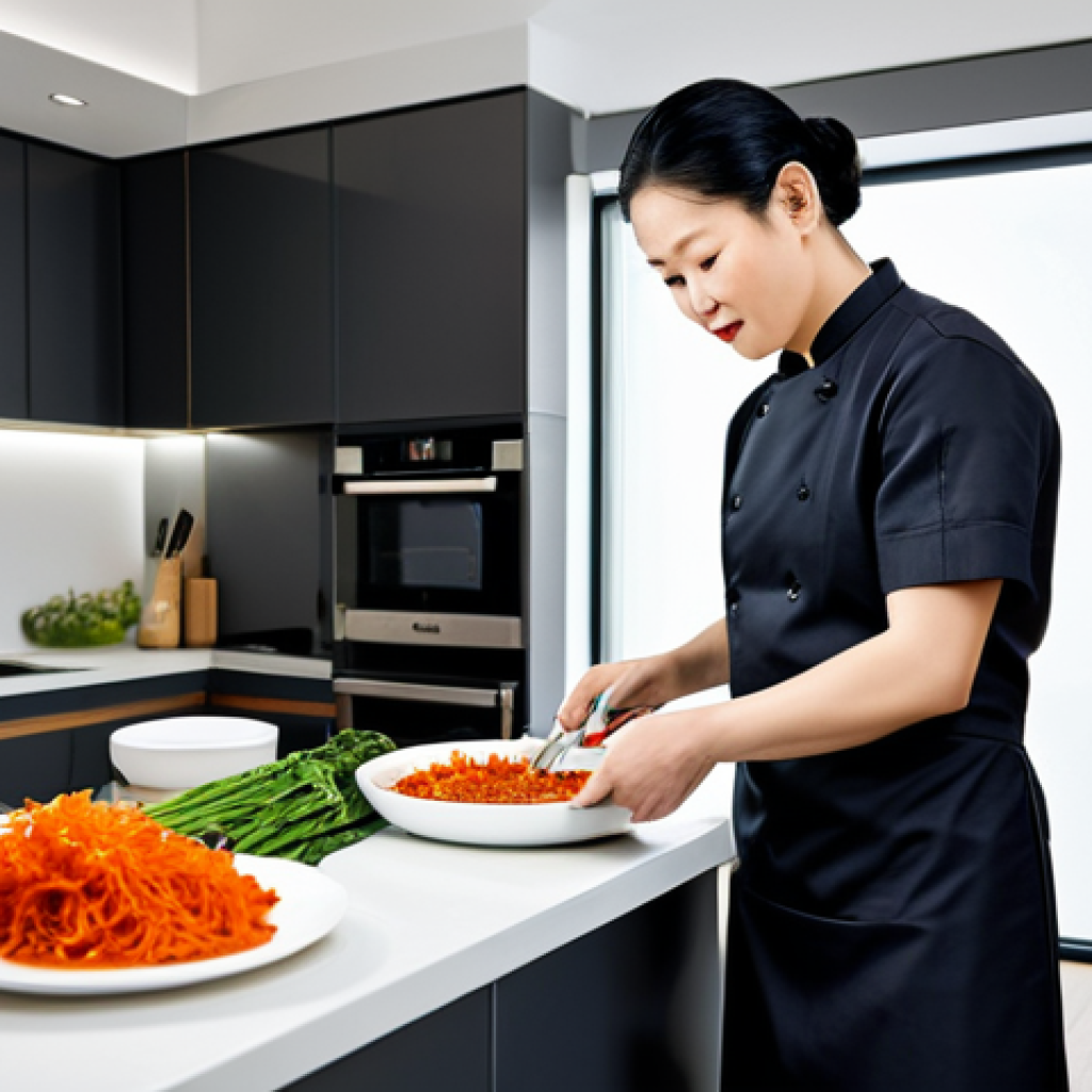 **

"A professional chef in a clean, modern kitchen, preparing a dish with gochujang, fully clothed, appropriate attire, safe for work, perfect anatomy, natural proportions, food photography, high quality. Features fresh ingredients like vegetables and rice. Professional, modest, family-friendly."

**