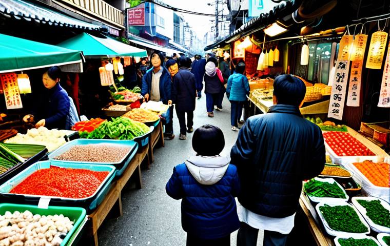 한식 관련 체험 프로그램 - Kimchi Making Class**

Prompt: "A bright, sunny kitchen in a traditional Korean home. Several people...