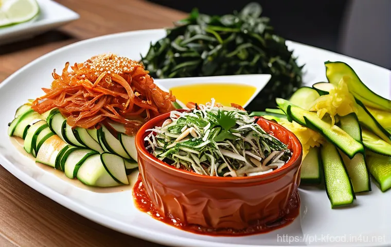 한식 저염식 반찬 - **Prompt 1: Vibrant Healthy Korean Kitchen Scene**
    "A bright, naturally lit kitchen with a focus...